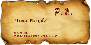 Pleva Margó névjegykártya